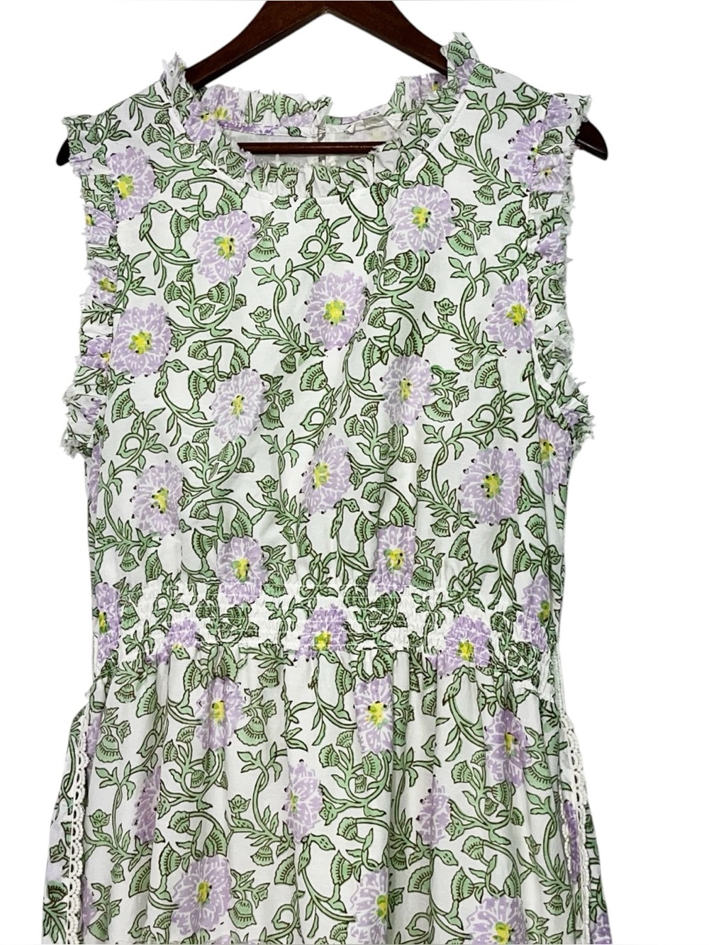 Roller Rabbit Daphne Naoki Floral Cotton Silk Dress XL - Picture 7 of 16